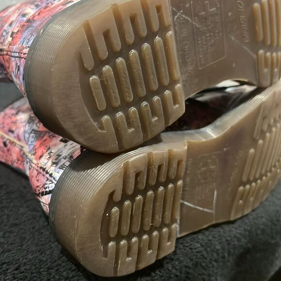 🔥 DR. MARTENS PINK LONDON LEATHER BOOTS RARE VINTAGE MADE IN ENGLAND Women Sz 8 - Picture 12 of 16